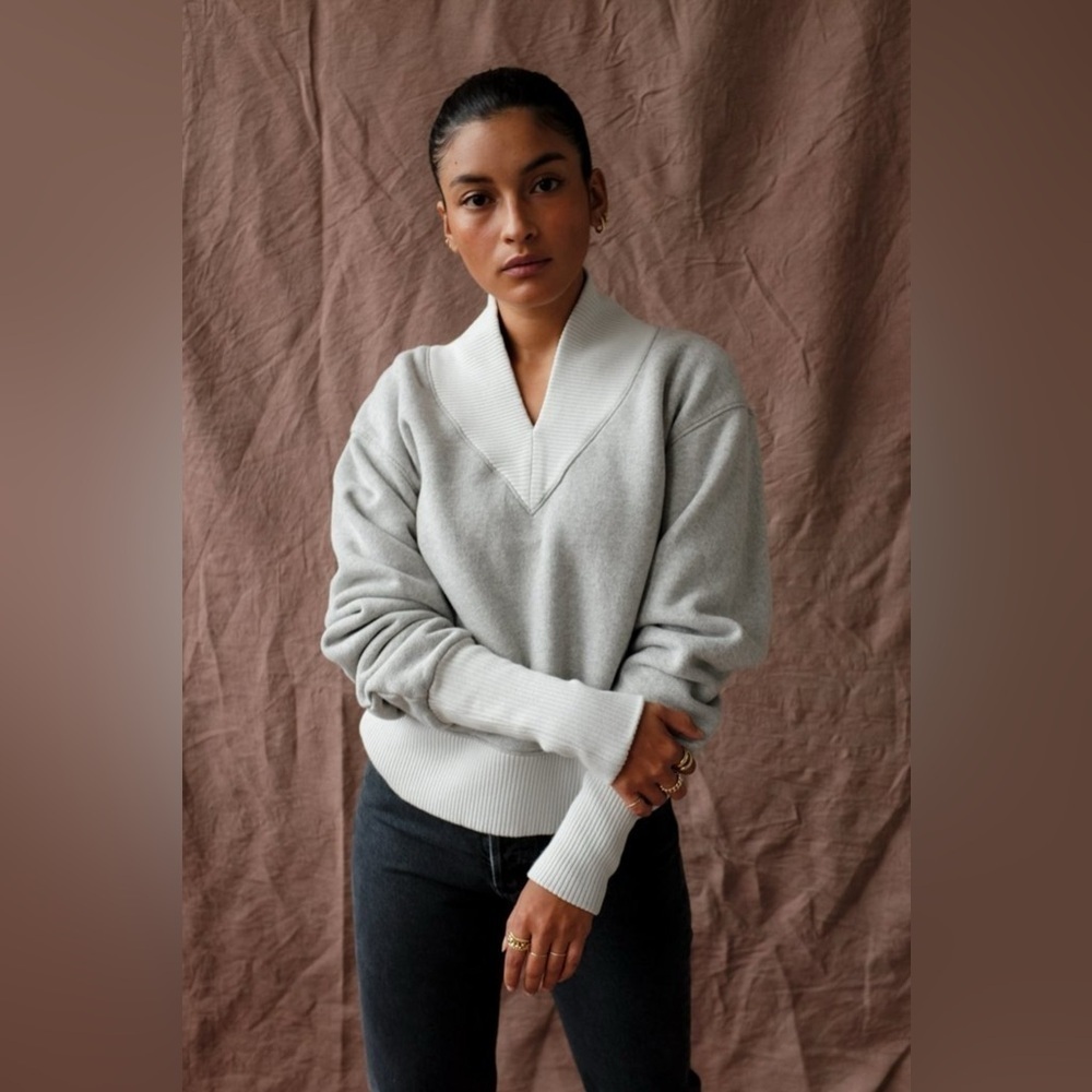 Agolde Klara Sweatshirt Grey Heather Size S